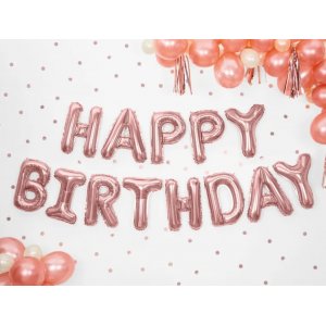 Ballongirlande - Happy Birthday - Roségold Ballongirlande - Happy Birthday - Roségold