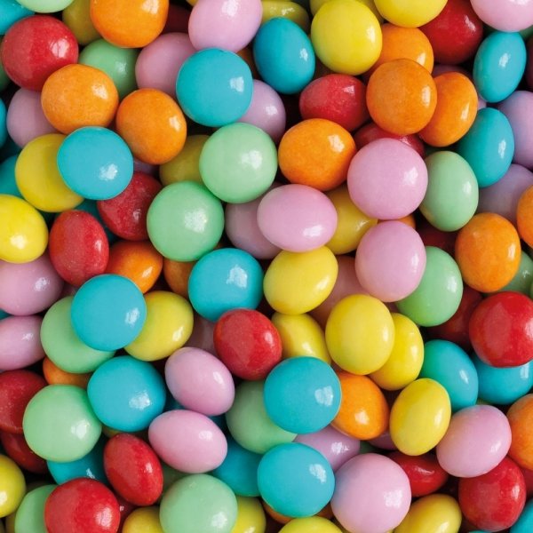 Milchschokoladenperlen/Linsen - Verschiedene Farben - 80 g Milchschokoladenperlen/Linsen - Verschiedene Farben - 80 g