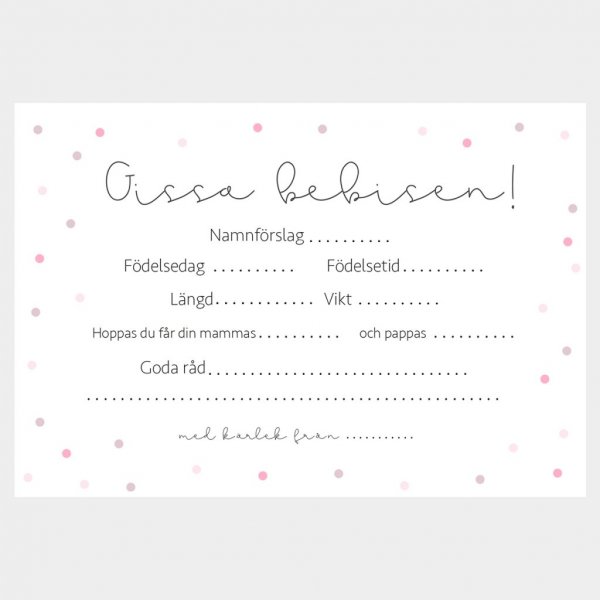 Guess the Baby - 8er-Pack - Pink