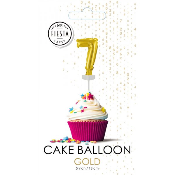 Folienballon Nummer 7, Gold, 5 Zoll