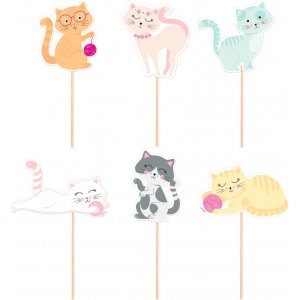 Kuchenspie�er - Pastellkatzen - 6 Stk