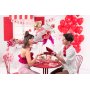 Servietten - Rotes Herz mit Goldrand - 20er-Pack