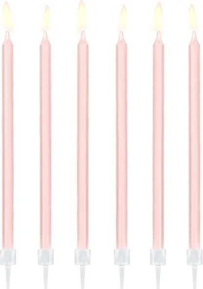 Geburtstagskerzen/Kuchenkerzen - Hellrosa - 14 cm - 12er-Packung Geburtstagskerzen/Kuchenkerzen - Hellrosa - 14 cm - 12er-Packung