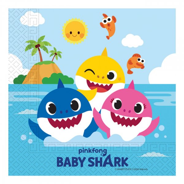 Baby Shark Servietten - 20er-Packung Baby Shark Servietten - 20er-Packung