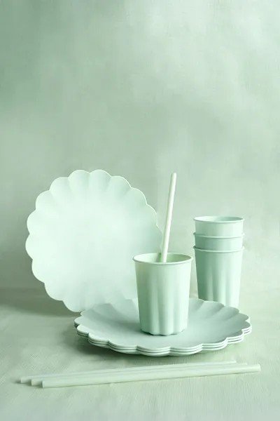 Wiederverwendbare Plastikbecher - Salbei - 4er-Pack Wiederverwendbare Plastikbecher - Salbei - 4er-Pack