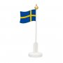 Schwedische Flagge auf einem 30 cm breiten Sockel Schwedische Flagge auf einem 30 cm breiten Sockel