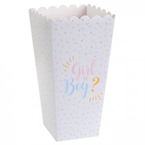 Popcorn-Boxen - Mädchen oder Junge? - 8er-Pack Popcorn-Boxen - Mädchen oder Junge? - 8er-Pack