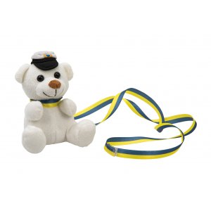 Sch�lertier - Kleiner wei�er Teddyb�r - 12 cm