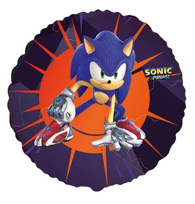 Folienballon - Rund - Sonic - 46 cm