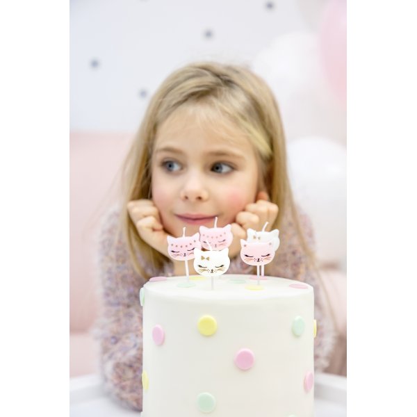 Kuchenkerzen - Cat Party - 6er-Pack