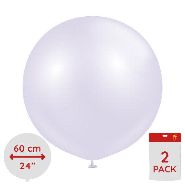 Luftballons, einfarbig - Premium 60 cm - Aura Lavendelnebel - 2er-Pack