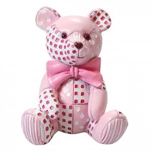 Kuchendekoration - Patchwork Teddy - Rosa Kuchendekoration - Patchwork Teddy - Rosa