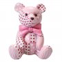 Kuchendekoration - Patchwork Teddy - Rosa Kuchendekoration - Patchwork Teddy - Rosa