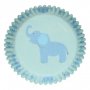 Muffinformen - Elefant - Blau - 48er-Pack
