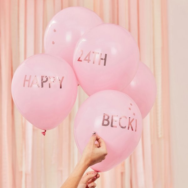 Luftballons - DIY - Rosa/Rosgold - 5er-Pack