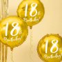 Runder Folienballon - Gold - 18. Geburtstag