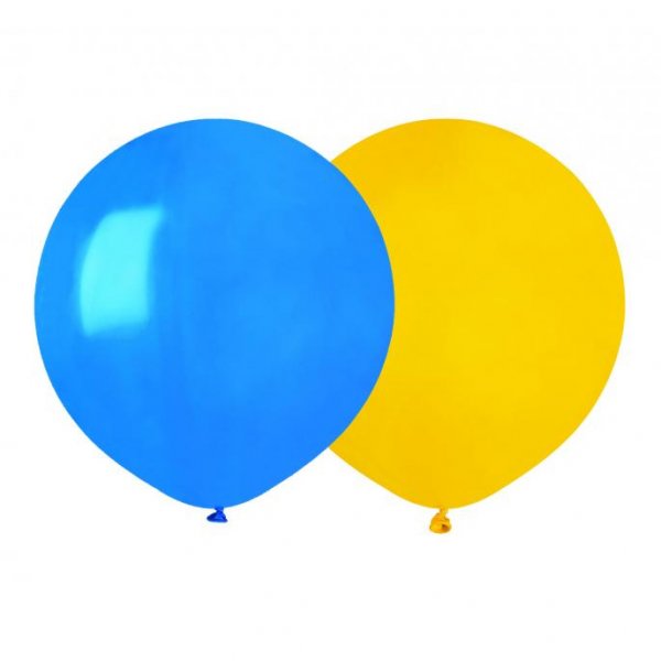 Luftballons - 48 cm - Blau/Gelb - 10er-Pack