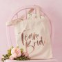 Stoffbeutel - Team Bride - Blumenhenne Stoffbeutel - Team Bride - Blumenhenne