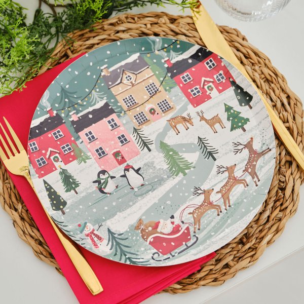 Pappteller - Schneelandschaft - 8er-Pack Pappteller - Schneelandschaft - 8er-Pack