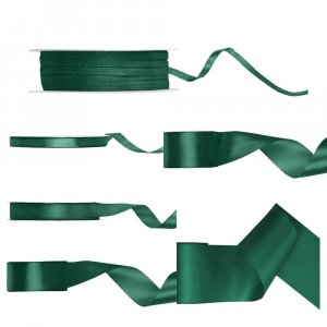Satinband - Flaschengr�n - 25 Meter