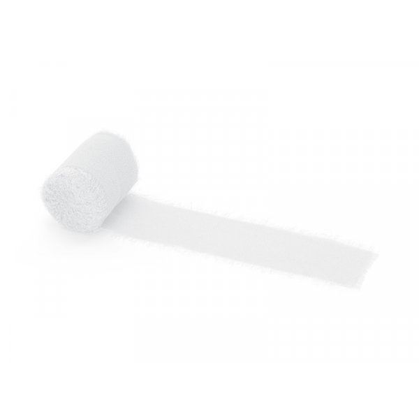 Chiffonband - 40 mm - Weiß - 3er-Pack à 5 m