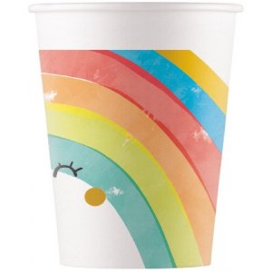 Pappbecher - Regenbogenparty - 23 cm - 8er-Pack Pappbecher - Regenbogenparty - 23 cm - 8er-Pack