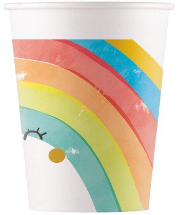 Pappbecher - Regenbogenparty - 23 cm - 8er-Pack Pappbecher - Regenbogenparty - 23 cm - 8er-Pack
