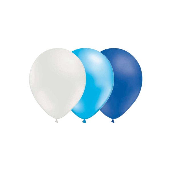 Luftballons - Mix - Weiß/Hellblau-Metallic/Blau - 15er-Packung Luftballons - Mix - Weiß/Hellblau-Metallic/Blau - 15er-Packung