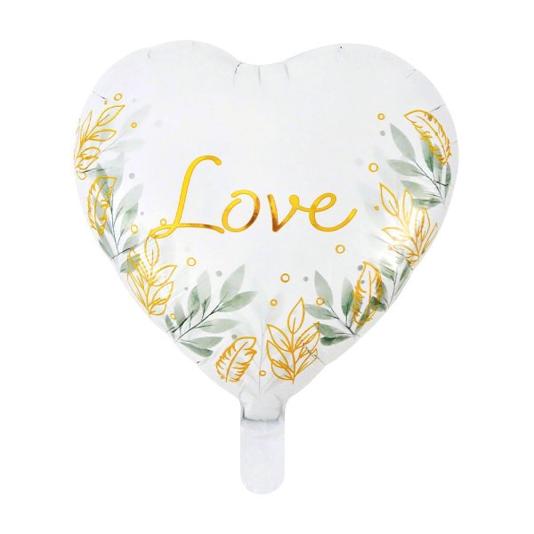 Folienballon - Liebe - Gold/Natur - 45 cm Folienballon - Liebe - Gold/Natur - 45 cm