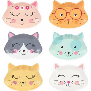 Pappteller - Pastellkatzen - 6er-Pack Pappteller - Pastellkatzen - 6er-Pack
