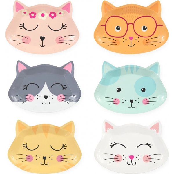 Pappteller - Pastellkatzen - 6er-Pack Pappteller - Pastellkatzen - 6er-Pack