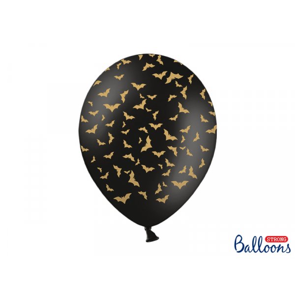 Luftballons - Fledermuse/Gold - 6er-Pack
