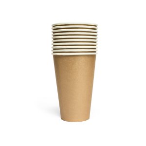 Pappbecher - Champagner - 350 ml - 10er-Packung Pappbecher - Champagner - 350 ml - 10er-Packung