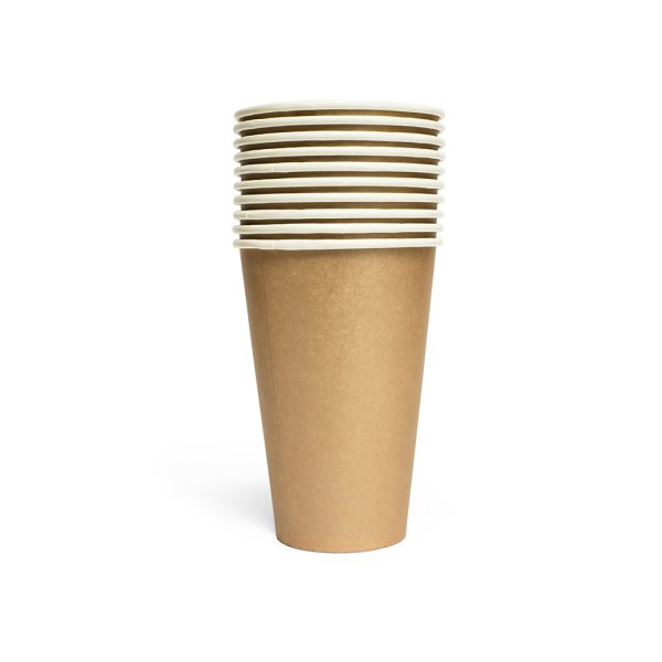 Pappbecher - Champagner - 350 ml - 10er-Packung Pappbecher - Champagner - 350 ml - 10er-Packung