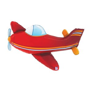 Folienballon - Flugzeug - Rot - Form - 94 cm Folienballon - Flugzeug - Rot - Form - 94 cm