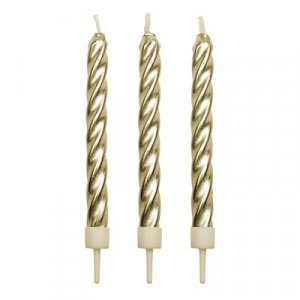 Kuchenkerze - 6 cm - Gold - 10er-Packung Kuchenkerze - 6 cm - Gold - 10er-Packung