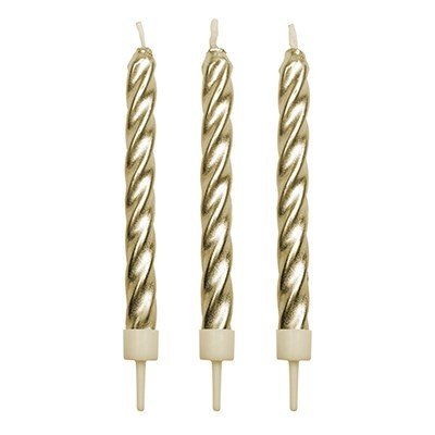 Kuchenkerze - 6 cm - Gold - 10er-Packung Kuchenkerze - 6 cm - Gold - 10er-Packung