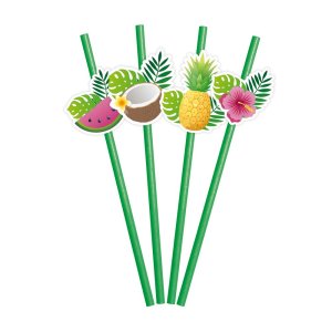 Strohhalme - Frucht - Aloha - 6 mm x 197 mm - 6er-Packung Strohhalme - Frucht - Aloha - 6 mm x 197 mm - 6er-Packung