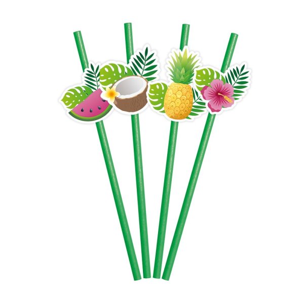 Strohhalme - Frucht - Aloha - 6 mm x 197 mm - 6er-Packung Strohhalme - Frucht - Aloha - 6 mm x 197 mm - 6er-Packung