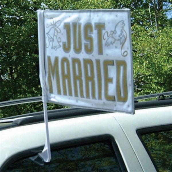 Autofahne - Just Married Autofahne - Just Married