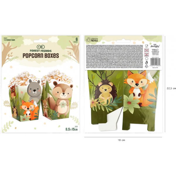 Popcornbecher - Freunde des Waldes - 6er-Pack Popcornbecher - Freunde des Waldes - 6er-Pack
