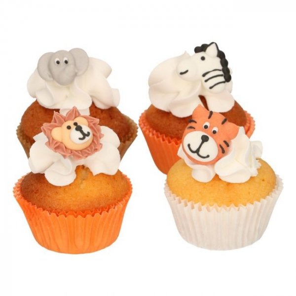 Zuckerdekorationen - Tiersafari - Funcakes - 12 Stk