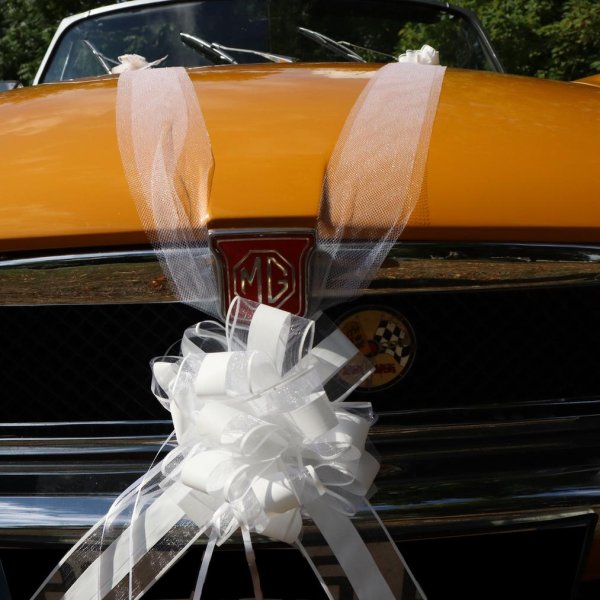 Hochzeitsauto-Dekoration - Weiß - 6 Stück Hochzeitsauto-Dekoration - Weiß - 6 Stück