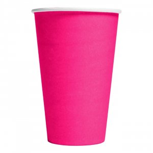 Pappbecher, rosa, 350 ml - 10er-Packung Pappbecher, rosa, 350 ml - 10er-Packung