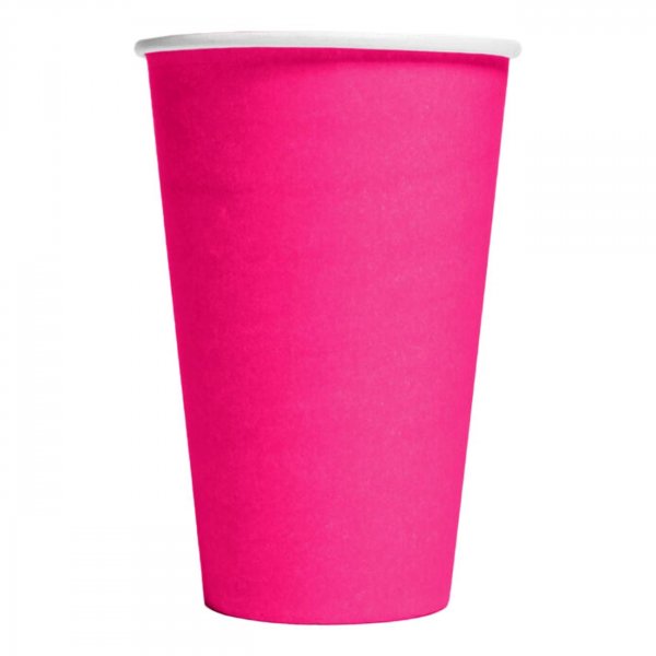 Pappbecher, rosa, 350 ml - 10er-Packung Pappbecher, rosa, 350 ml - 10er-Packung