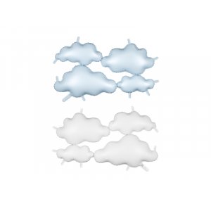 Folienballon-Hintergrundwolken - Weiß-Hellblau Folienballon-Hintergrundwolken - Weiß-Hellblau