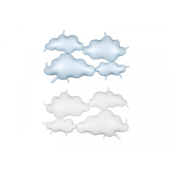 Folienballon-Hintergrundwolken - Weiß-Hellblau Folienballon-Hintergrundwolken - Weiß-Hellblau