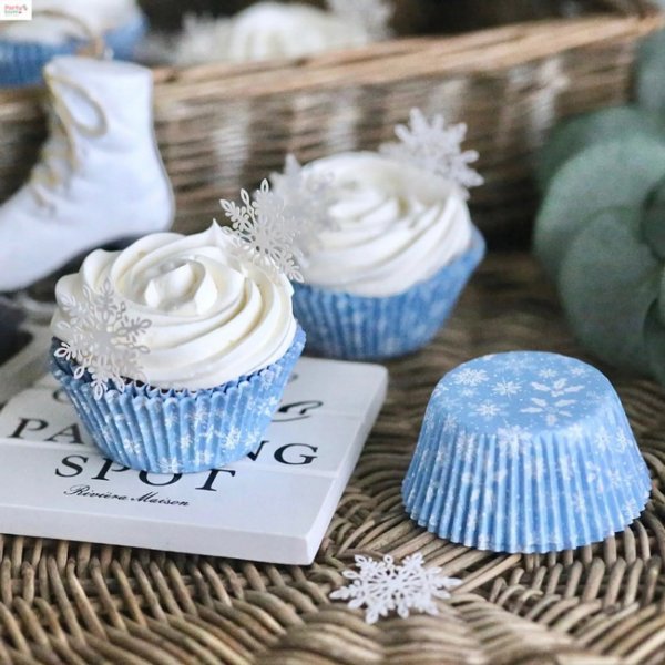 Muffinformen - Hellblau - Schneeflocken - 50er-Packung Muffinformen - Hellblau - Schneeflocken - 50er-Packung