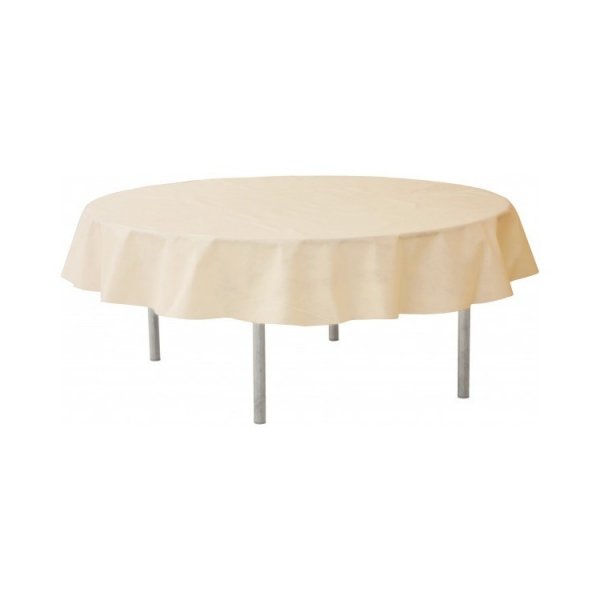 Runde Tischdecke, cremeweiß Runde Tischdecke, cremeweiß