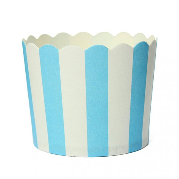 Stabile Muffinformen - Gestreift - Hellblau Stabile Muffinformen - Gestreift - Hellblau